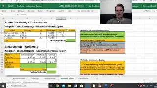 Lehrvideo_Excel 4_Rechnen mit absoluten Bez&uuml;gen
