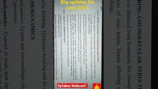Syllabus Ruduced for Neet 2024? Breaking News #NMC official updates #NTA realized #viral #shortfeed