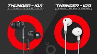 Intex Thunder 108 & 109 - Classic Wired Earphones with 10 mm dynamic drivers, Stylish looks.