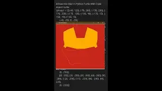 Draw Iron Man In Python❤ Turtle With Code #IronMan #Marvel #pythonturtlegraphics | Ajcoding