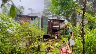 Mencari ikan di sungai kalimantan dan bermalam diladang