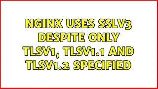 NGINX uses SSLv3 despite only TLSv1, TLSv1.1 and TLSv1.2 specified