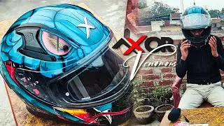Best Helmet AXOR VENOMOUS GLOSSY BLUE Review - ridercoz
