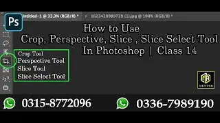 How to use & Crop Tool, Perspective Crop, Slice, Slice Select Tool in Photoshop | Photoshop class 14