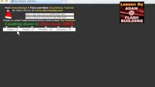 Countdown to Specific Date and Time - Flash Tutorial