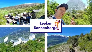 Leuker Sonnenberge von Jeizinen nach Leuk mit Satelliten-Bodenstation Kanton Wallis Schweiz [4K]