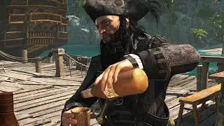 BLACKBEARD'S ALT. OUTFIT + QUEEN ANNE'S REVENGE (Mod) | Assassin's Creed 4: Black Flag