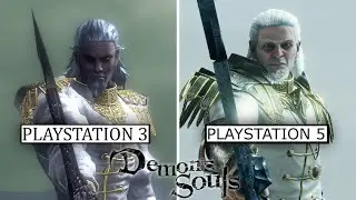 Demon's Souls Playstation 5 vs Playstation 3 Graphics Comparison Old King Allant Boss Fight Gameplay