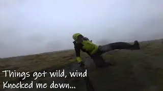 Lugnaquilla slightly rough day, yellow wind warning december 21 Silent hiking