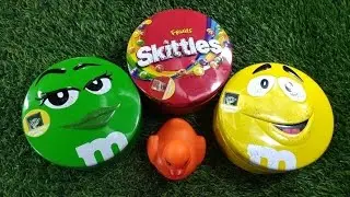 Satisfying Video | Unpacking 2 M&M'S and 1 Skittles Boxes with Candy ASMR