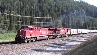 Horn Show!!! CP 8104 Leads CP 300 East at Ottertail BC, CP Mountain Subdivision.