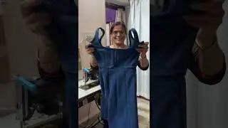Denim Dress from Old Denim Jeans Outfit from Scratch #viral #outfitfromscratch #saree #diy