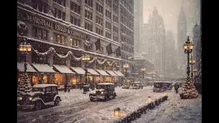 🎄Vintage  Chicago Christmas 🎄 Calm Jazz Holiday Background Music 🎶