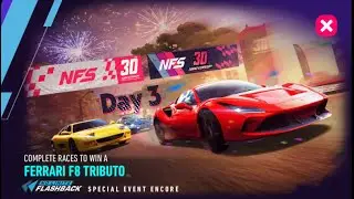 NFS No Limits | Ferrari F8 Tributo NFS 30th Anniversary | Day 3 Most Wanted | 0 Gold Spent | NFSNL