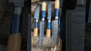 Damascus Chef knives. #knife #damascus #damascusknife #viking #usa #knifemaker590 @Knifemaker590