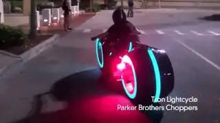 Электрический световой мотоцикл Tron легален для использования на дорогах общего пользования