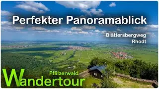 Panoramablick pur beim Blättersberg oberhalb Rhodt. Schlammschlacht, Rietburgbahn und Ludwigsturm