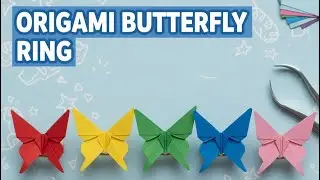 Origami Butterfly Ring | How to make a paper easy ring | Origami Jewelry for Beginners