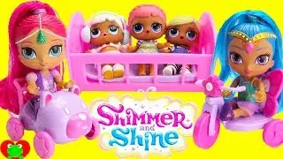 Shimmer and Shine Bike and Play With LOL Surprise Dolls