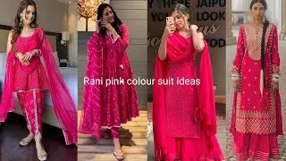 Rani pink colour suit ideas 😍// Rani pink suit design// Rani colour suit design #suits #stylebysana