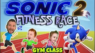 Kids Workout! SONIC 2 FITNESS RACE Gym Class! (Video Game Exercise For Kids)