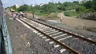 Mudkhed junction to huzur sahib nanded  double line construction || live status
