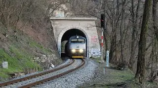 Vlaky - Davle (davelské tunely) - 28.3.2020
