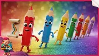 Colorful Drawing Pencils Song ✏️🖍️🎨 | Color Recognition Song for Kids | 🎶 StorySinger