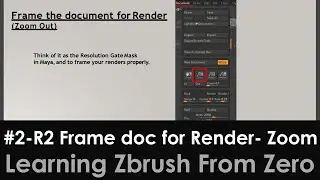 2-Render2 Frame the document for Render Zoom Out, Simple rendering directly from Zbrush, Zbrush 2020