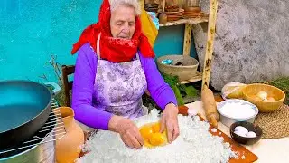 VILLAGE FOOD ASMR || My 83 Years Grandma Cooking Pasta || Delicious Homemade Food And Recipes