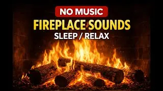 Fireplace Sounds for Sleep 🔥 Crackling Fire Ambience (No Music) | White Noise