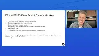 July 2024 PTCAS and Supplemental Essay Masterclass