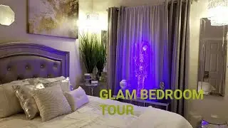 Making a small room look glamorous. Glam bedroom tour.