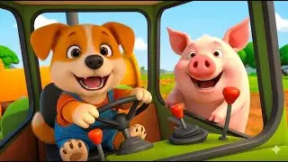 Poppy & Benny&rsquo;s Giant Harvester Adventure Pixar Style | Puppy Dog TV
