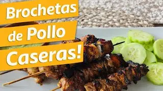 Brochetas de Pollo Jugosas y Fáciles Marinadas y Cocción Perfecta.