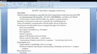 AP Gov Review Mass Media