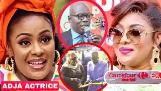 L'ACTRICE ADJA DEVANT  BECAYE MBAYE EXPLOSE L'INAUGURATION DE LA NOUVELLE  CARREFOUR MARKET EDK