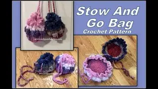 Learn To Crochet The Stow And Go Bag Crochet Pattern #crochet #makeupbag #travelbag