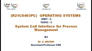 UNIT - 2_System Call Interface for Process Management