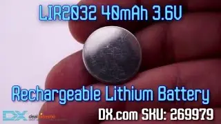 LIR2032 40mAh 3.6V Rechargeable Lithium Battery from DX.com