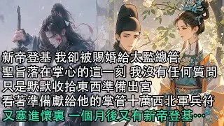 【一口氣看完】新帝登基 我卻被賜婚給太監總管，聖旨落在掌心的這一刻 我沒有任何質問，只是默默收拾東西準備出宮，看著準備獻給他的掌管十萬西北軍兵符，又塞進懷裏 一個月後又有新帝登基…