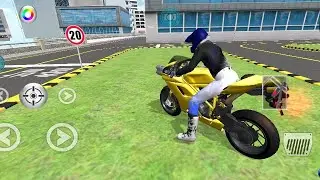 New Yellow Super Racing Motor Bike In School Area 3D Driving Class Simulator #Dil Jalay Gamer#