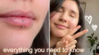 VERTICAL LABRET 101 | piercing & healing process, how to hide, self-confidence 🌈