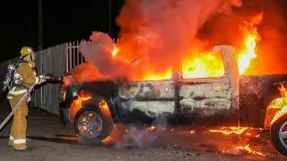 LAFD Engine 64: Pickup Truck Fire