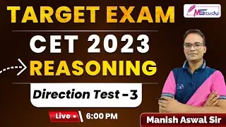 CET Online Classes 2023 | Direction Test Class -3 | CET Reasoning Online Classes
