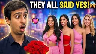 If I Propose to 100 girls?🌹How Many Girls Will Say Yes??