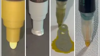 ASMR BRIGHT MARKERS ACTIVATION | METALLIC MARKERS WITH DIFFERENT SHADES