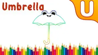 ☂️ How to Trace Umbrella Easy (Step by Step Tracing) Letter U Tracing for Toddlers | Popit Drawing