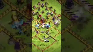 TH10 HYBRID BASE DESTROYED BY ELECTRO DRAGONS IN CLASH OF CLANS AND CLASH ROYALE #shorts #short