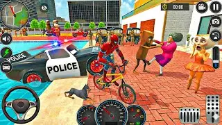 🥰 Spiderman Police Mc Queen Car🦚 Thung Thung & Scary Teacher Fight🥳 Car Showroom 🎉3D Android Game